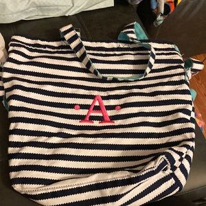 Retro Metro Fold Over- Navy Wave